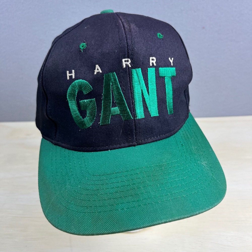 Vintage Harry Gant 1994 Farewell Tour Snapback Hat KC Black Green NASCAR Racing